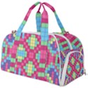 Checkerboard-squares-abstract---- Burner Gym Duffel Bag View1