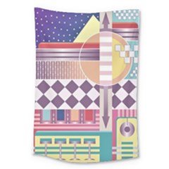 Abstract Shape Color Gradient Large Tapestry by Semog4