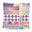 Abstract Shape Color Gradient Square Tapestry (Large) View1