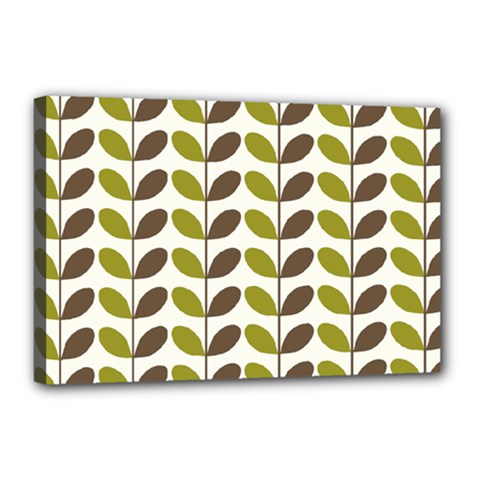 Leaf Plant Pattern Seamless Canvas 18  X 12  (stretched) by Semog4