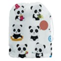 Playing Pandas Cartoons Drawstring Pouch (3XL) View1