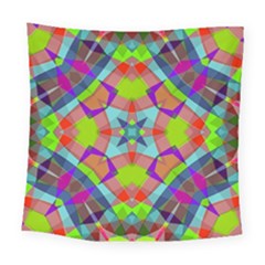 Farbenpracht Kaleidoscope Pattern Square Tapestry (large) by Semog4