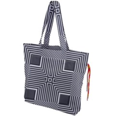 Construction Background Geometric Drawstring Tote Bag by Semog4