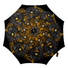 Yin Yang Owl Doodle Ornament Illustration Hook Handle Umbrellas (medium) by Semog4
