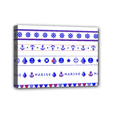 Marine Nautical Clip Art Mini Canvas 7  X 5  (stretched) by Salman4z