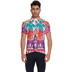 Vector Graphics Amsterdam Silhouette Men s Short Sleeve Cycling Jersey by Salman4z