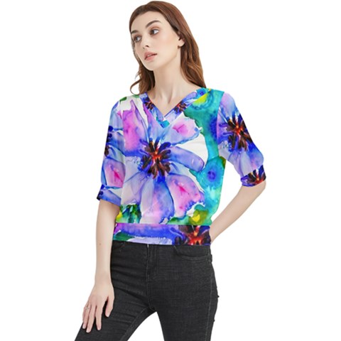 220cde476e6c434b8bbbaee3fd39d8f1 Quarter Sleeve Blouse by Fhkhan22