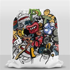 Mural Graffiti Paint Drawstring Bag (small) by Salman4z