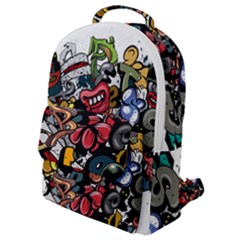 Mural Graffiti Paint Flap Pocket Backpack (small) by Salman4z