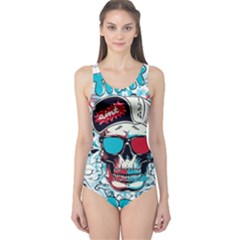 That Cool Graffiti Skull One Piece Swimsuit by Salman4z