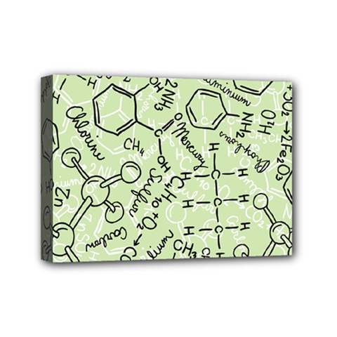 Multicolored Chemical Bond Illustration Chemistry Formula Science Mini Canvas 7  X 5  (stretched) by Salman4z