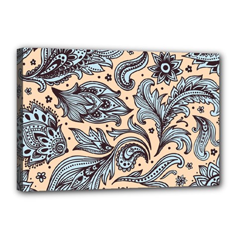Texture Ornament Paisley Canvas 18  X 12  (stretched) by Salman4z