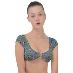 Background Texture Paisley Pattern Cap Sleeve Ring Bikini Top by Salman4z