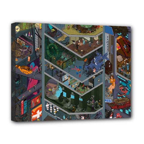 Fictional Character Cartoons Canvas 14  X 11  (stretched) by Salman4z