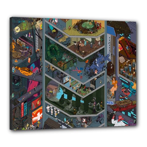Fictional Character Cartoons Canvas 24  X 20  (stretched) by Salman4z