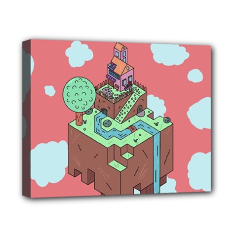 Minimal Digital Cityscape Canvas 10  X 8  (stretched) by Salman4z