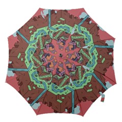 Minimal Digital Cityscape Hook Handle Umbrellas (small) by Salman4z