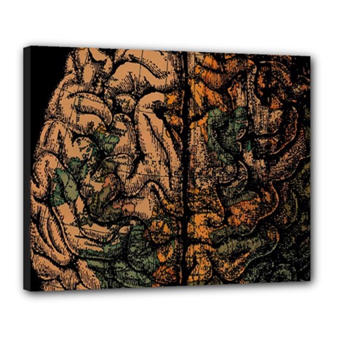 Always On My Mind Tobe Map Places Travel Vintage Canvas 20  X 16  (stretched) by Salman4z
