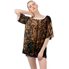 Always On My Mind Tobe Map Places Travel Vintage Oversized Chiffon Top by Salman4z