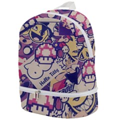 Retro Cartoon Hello Titty Parody Zip Bottom Backpack by Salman4z