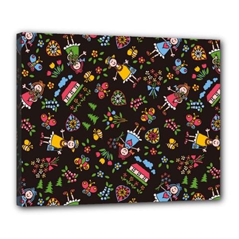 Cartoon Texture Canvas 20  X 16  (stretched) by Salman4z