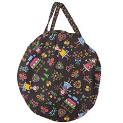 Cartoon Texture Giant Round Zipper Tote by Salman4z