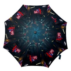Cityscape Digital Art Hook Handle Umbrellas (small) by Salman4z
