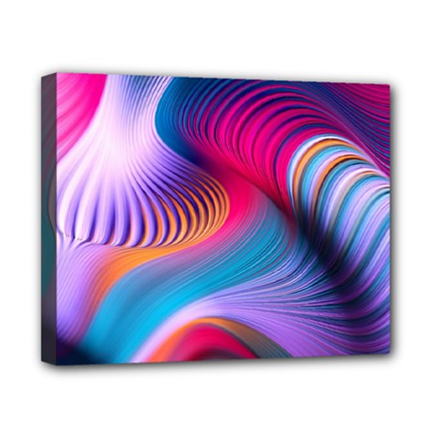 Colorful 3d Waves Creative Wave Waves Wavy Background Texture Canvas 10  X 8  (stretched) by Salman4z