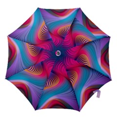 Colorful 3d Waves Creative Wave Waves Wavy Background Texture Hook Handle Umbrellas (small) by Salman4z