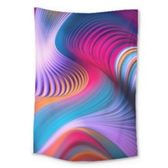 Colorful 3d Waves Creative Wave Waves Wavy Background Texture Large Tapestry by Salman4z
