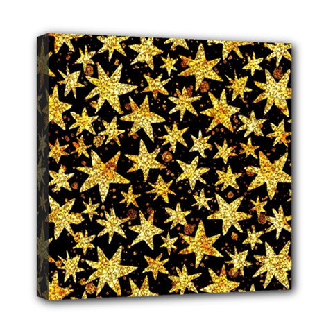 Shiny Glitter Stars Mini Canvas 8  X 8  (stretched) by Salman4z