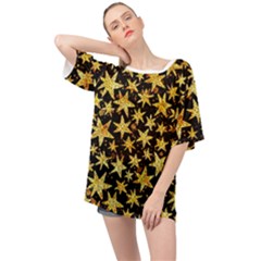 Shiny Glitter Stars Oversized Chiffon Top by Salman4z