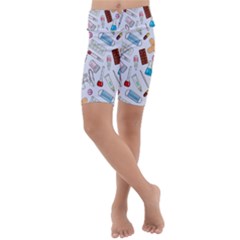 Medicine Kids  Lightweight Velour Cropped Yoga Leggings by SychEva