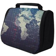 Vintage World Map Illustration Artwork Water Drop Digital Art Arts Full Print Travel Pouch (big) by Sudheng