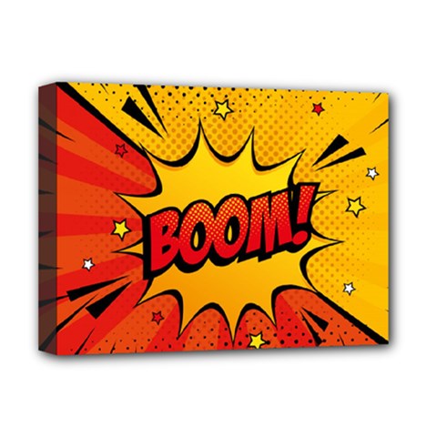 Explosion Boom Pop Art Style Deluxe Canvas 16  X 12  (stretched)  by Sudheng