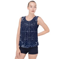Vintage Astrology Poster Bubble Hem Chiffon Tank Top by ConteMonfrey