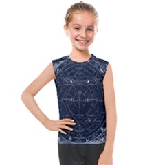 Vintage Astrology Poster Kids  Mesh Tank Top by ConteMonfrey