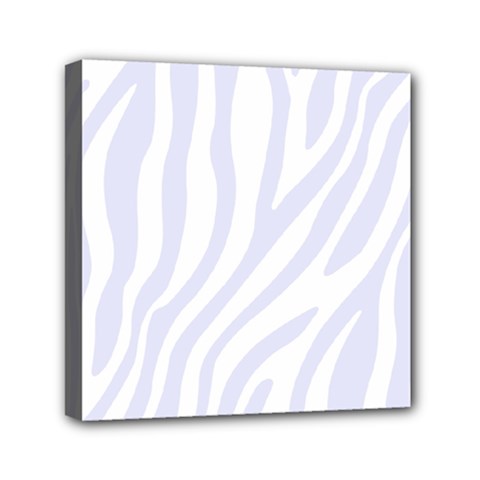 Grey Zebra Vibes Animal Print  Mini Canvas 6  X 6  (stretched) by ConteMonfrey