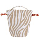 Brown Zebra Vibes Animal Print  Drawstring Bucket Bag View1