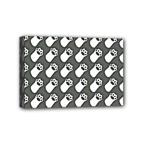 Grey And White Little Paws Mini Canvas 6  X 4  (stretched) by ConteMonfrey