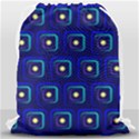 Blue Neon Squares - Modern Abstract Drawstring Bag (Large) View2