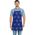 Blue Neon Squares - Modern Abstract Kitchen Apron View1