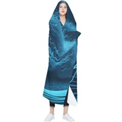 Technology Computer Background Wearable Blanket by Simbadda
