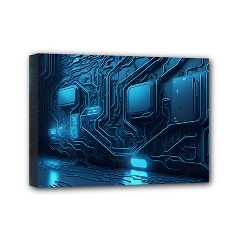 Technology Modern Mini Canvas 7  X 5  (stretched) by Simbadda