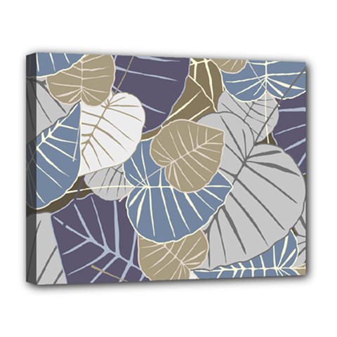 Ackground Leaves Desktop Canvas 14  X 11  (stretched) by Amaryn4rt