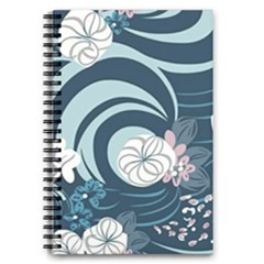 Flowers Pattern Floral Ocean Abstract Digital Art 5 5  X 8 5  Notebook by Wegoenart