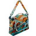 Waves Ocean Sea Abstract Whimsical Abstract Art 4 Box Up Messenger Bag View2
