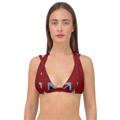 Union Jack Flag British Flag Double Strap Halter Bikini Top by Celenk