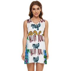 Christian Christianity Religion Tiered Sleeveless Mini Dress by Celenk