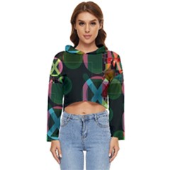 Abstract Color Texture Creative Women s Lightweight Cropped Hoodie by Uceng